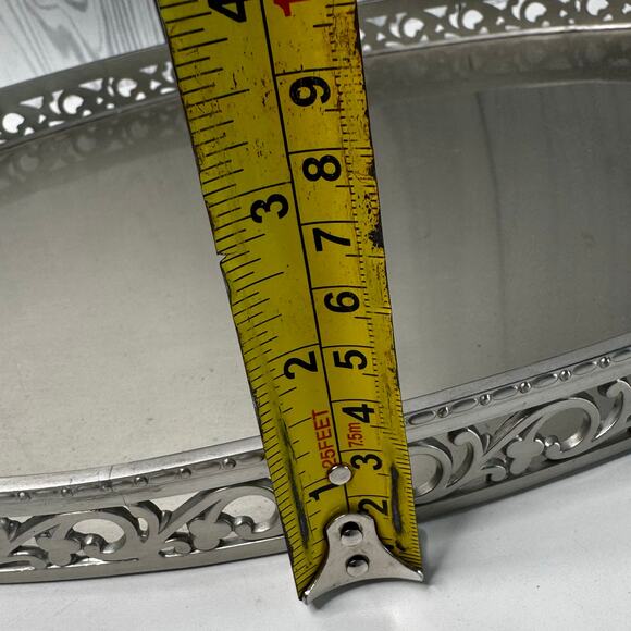 VTG Royal Holland Pewter Decorative Serving Tray 19 x 13 Vanity Decor - Picture 8 of 8